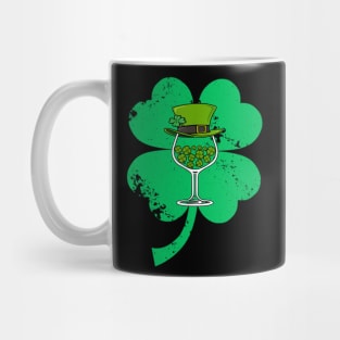 St Patrick Leprechaun Hat Wine Glass Shamrock Mug